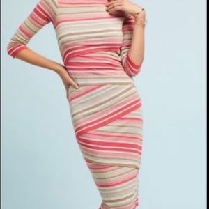 Anthropologie Striped column dress size Medium